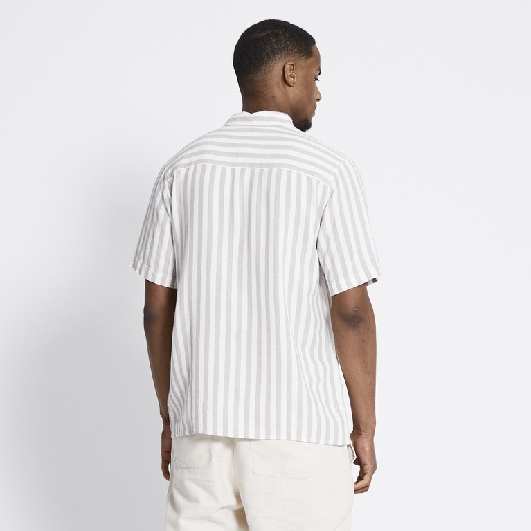 Kortærmet hørskjorte "Isak Stripe" Kortærmet hørskjorte "Isak Stripe"